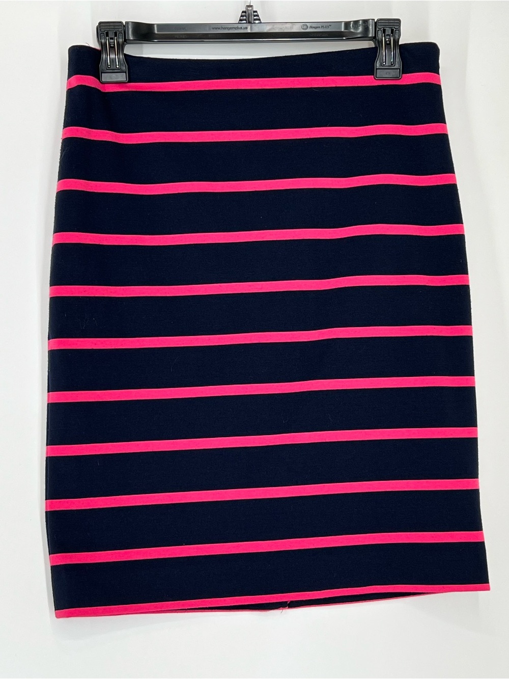 The Limited Navy and Hot Pink Striped Pencil Skirt